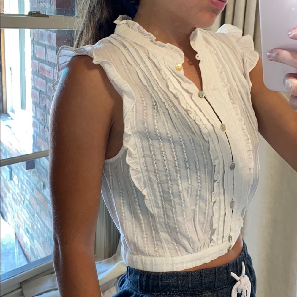 White Button Down Top - image 2
